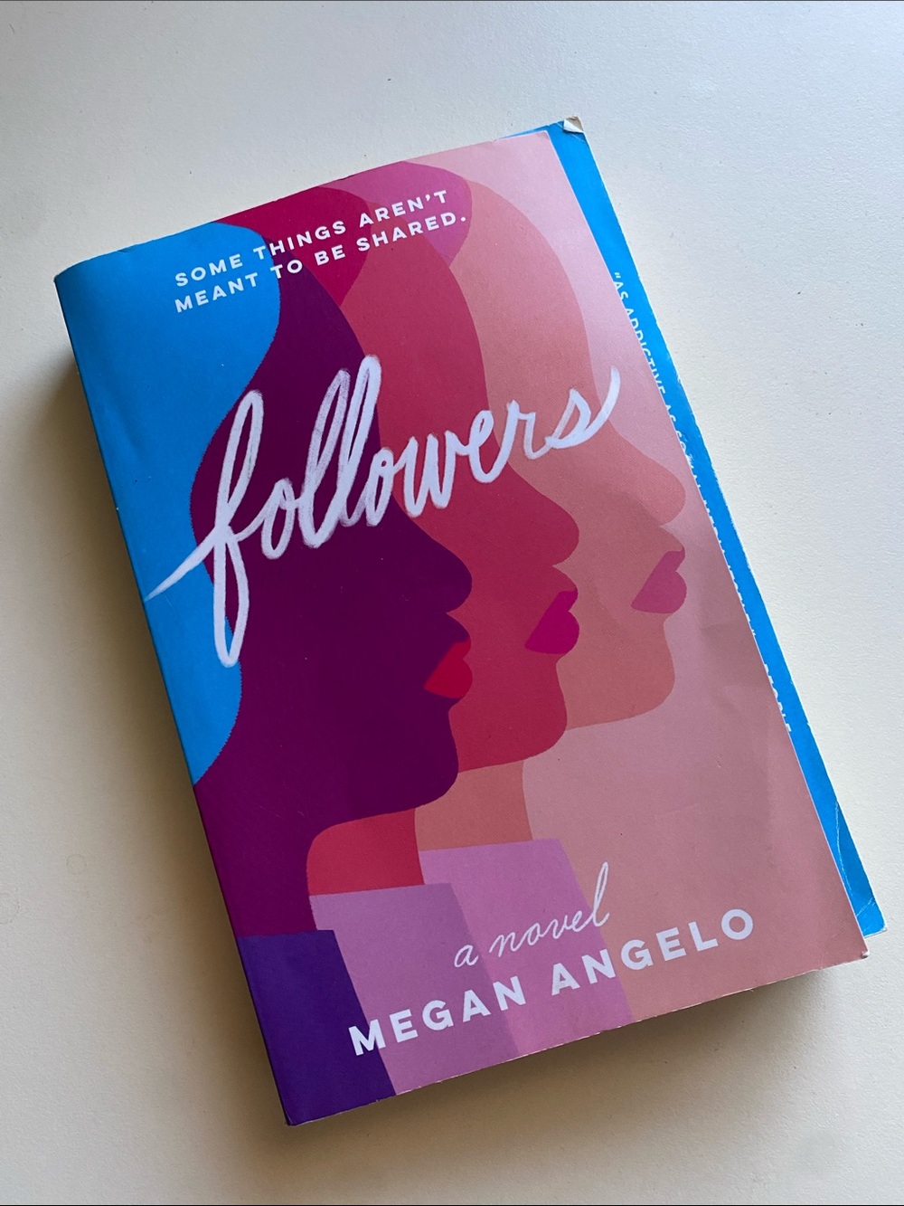 Followers by Megan Angelo - Pink & Blue Paperback Novel